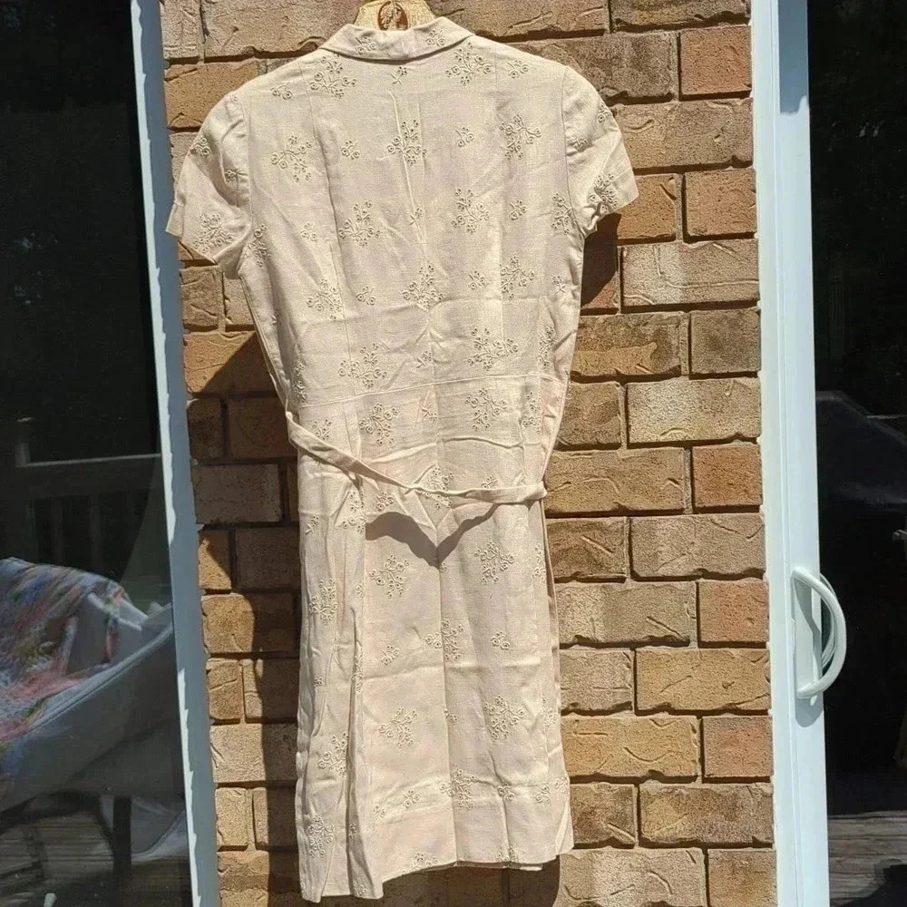 Mediterranean Vintage Linen Dress - Picture 8 of 15